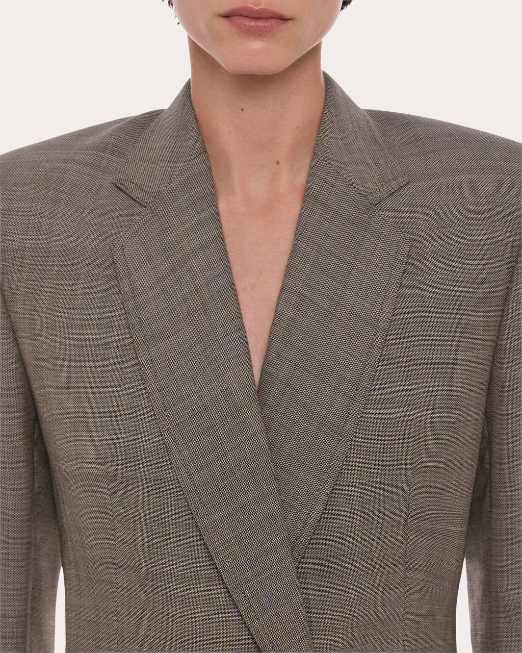 Sculptural Wool-Blend Blazer