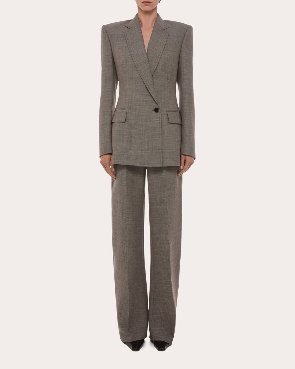 Sculptural Wool-Blend Blazer