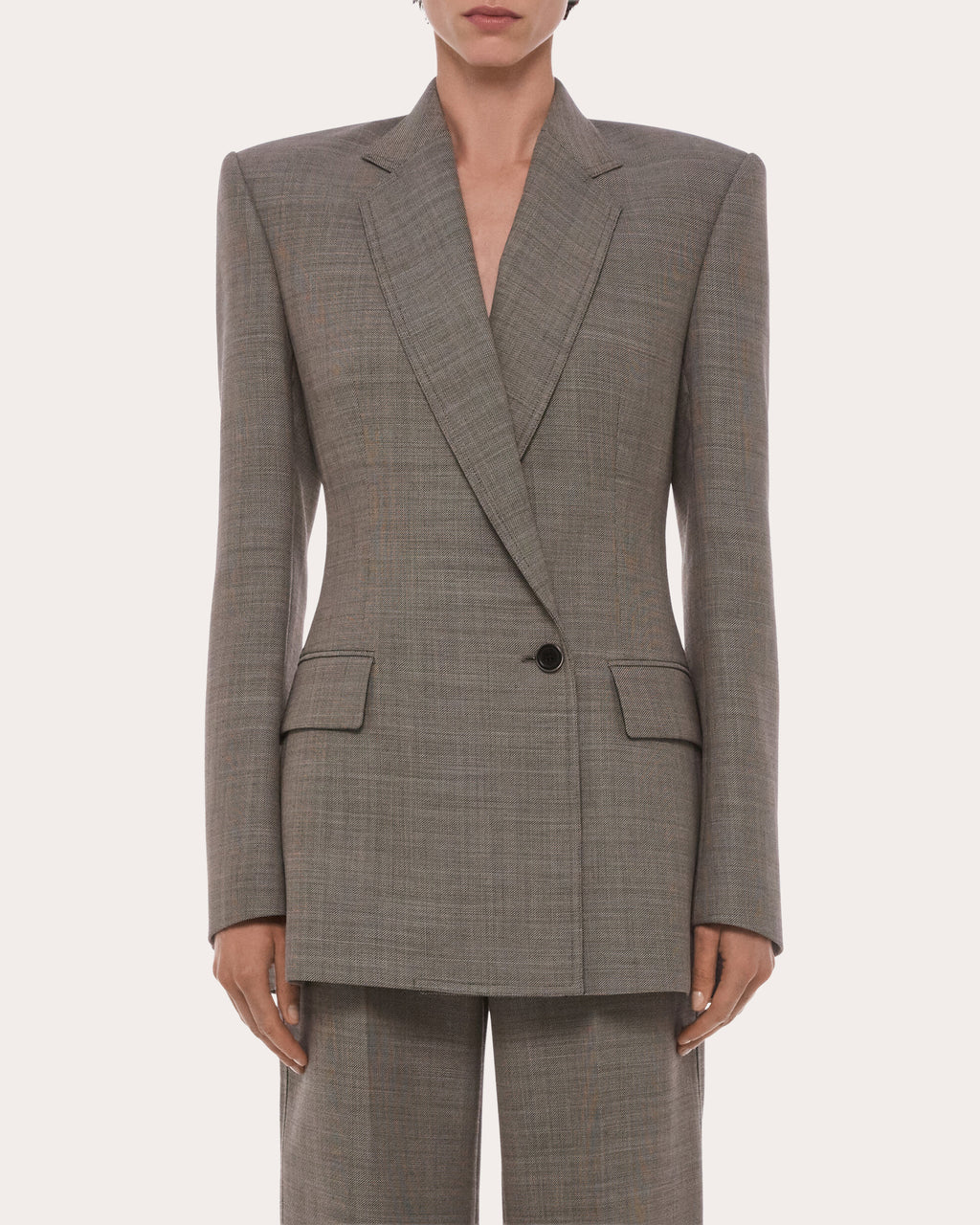 Sculptural Wool-Blend Blazer