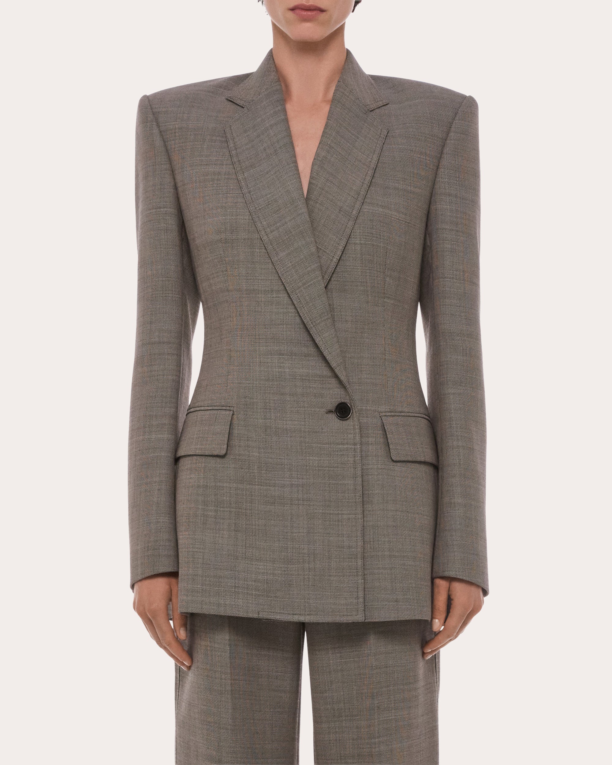 Sculptural Wool-Blend Blazer