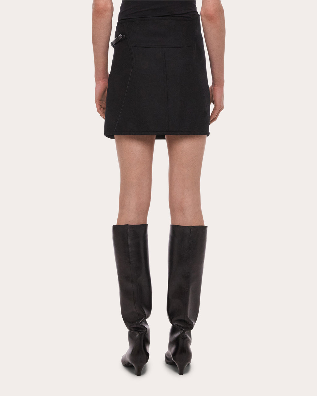 Twill Saddle Mini Wrap Skirt