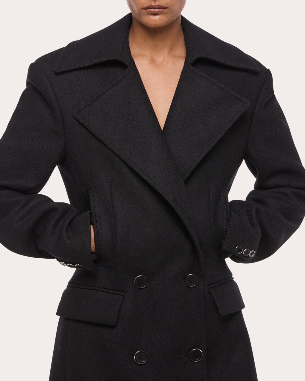 Sculptural Twill Coat