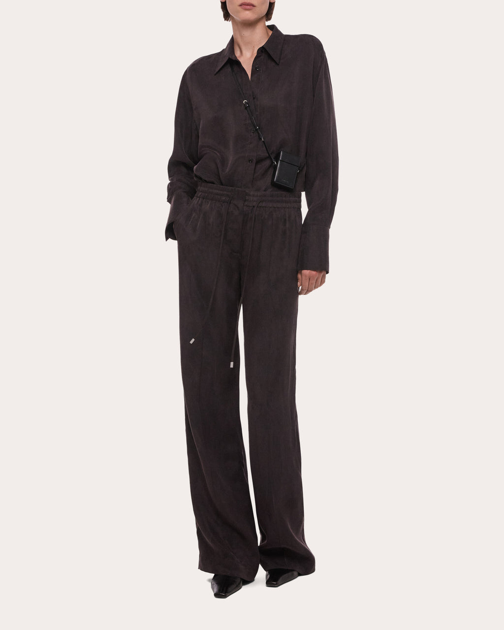 Fluid Microsuede Drape Shirt