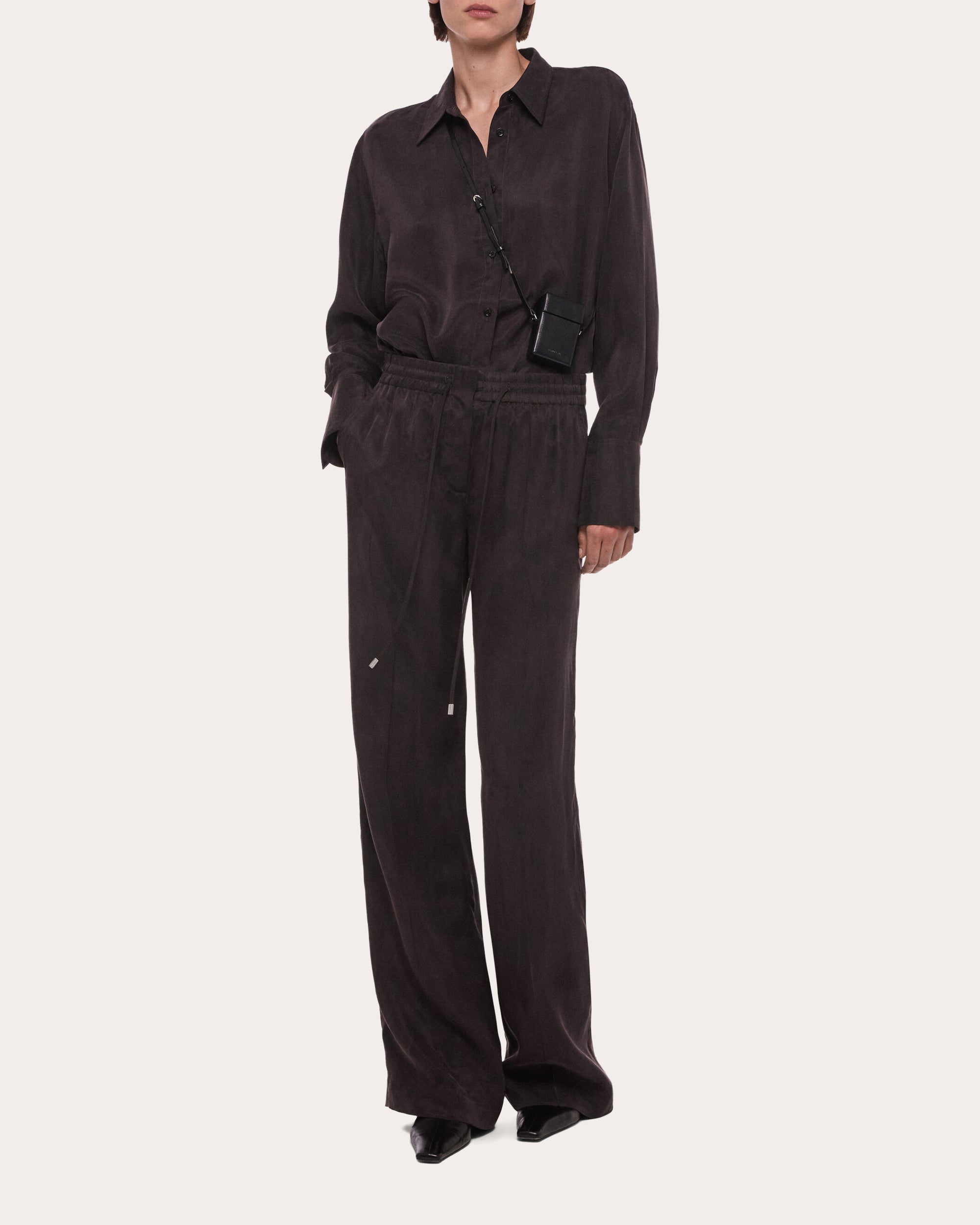Fluid Microsuede Drape Shirt