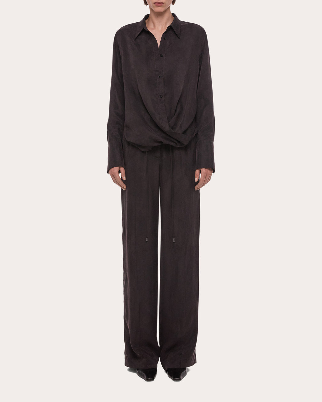Fluid Microsuede Drape Shirt