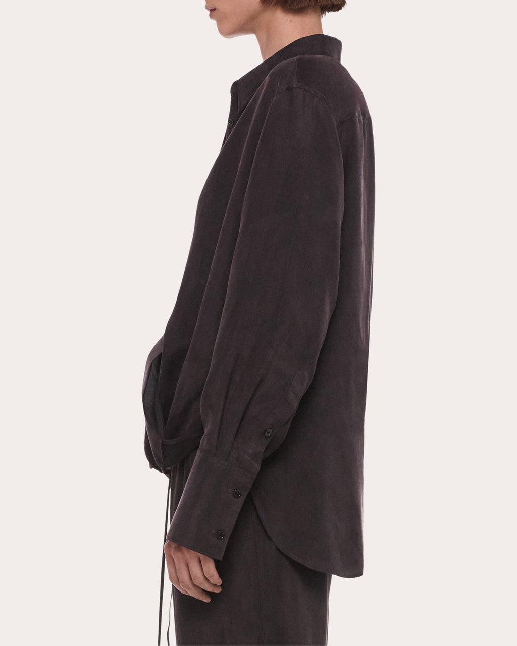 Fluid Microsuede Drape Shirt