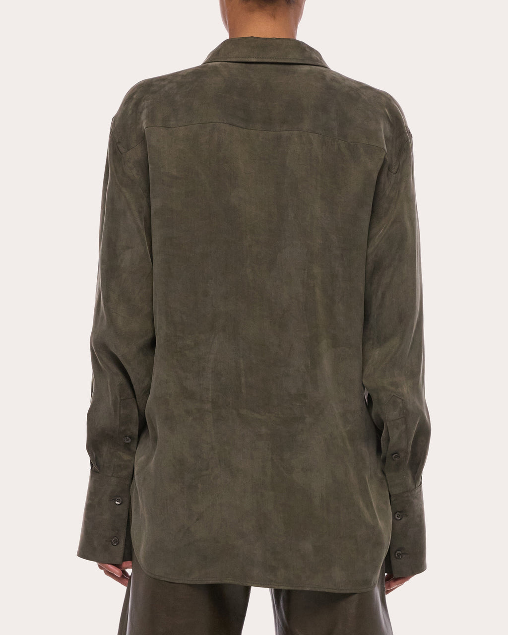 Fluid Microsuede Drape Shirt