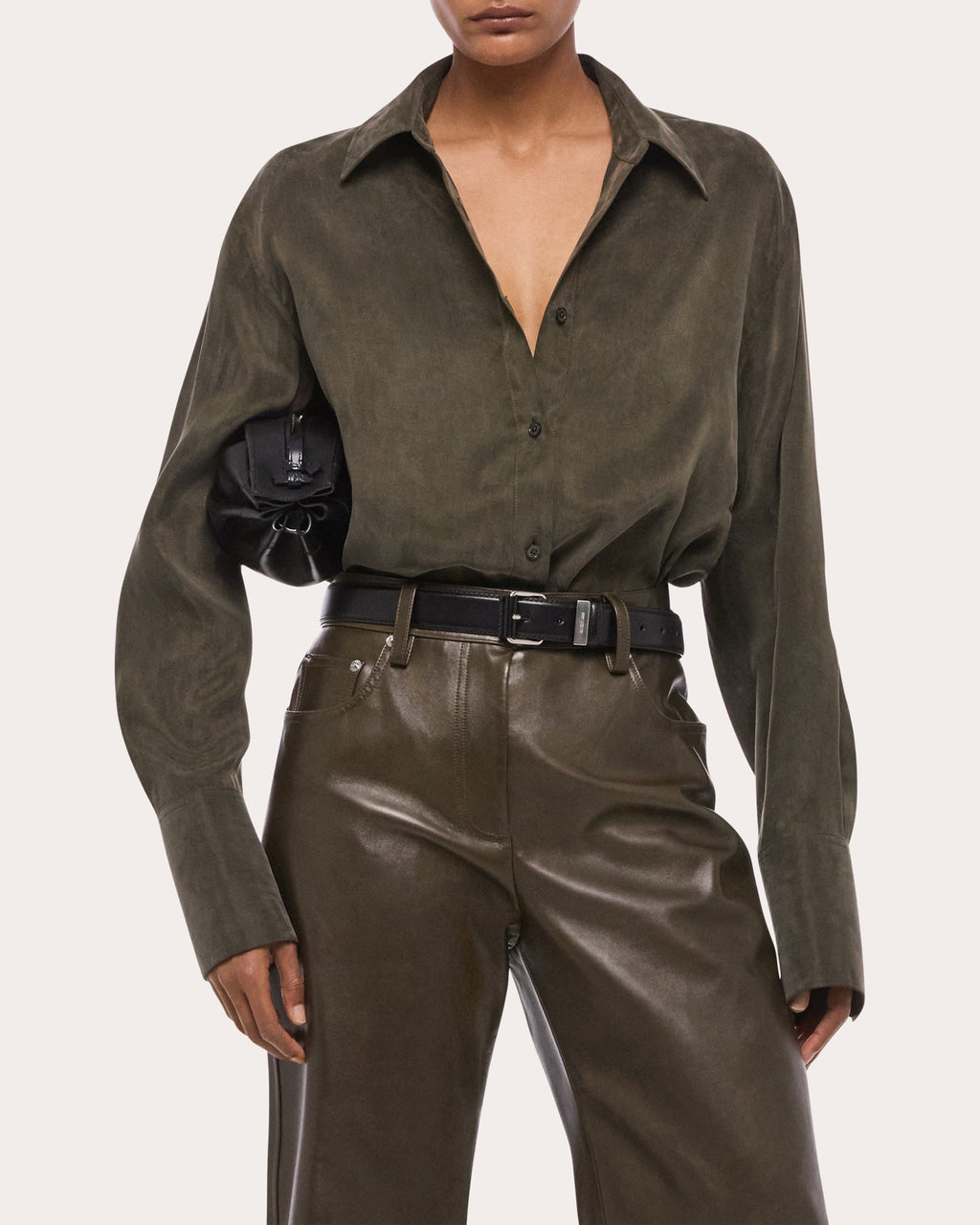 Fluid Microsuede Drape Shirt