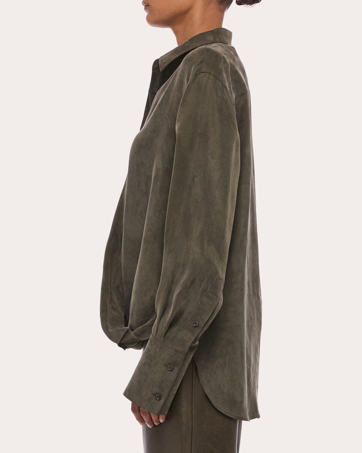 Fluid Microsuede Drape Shirt