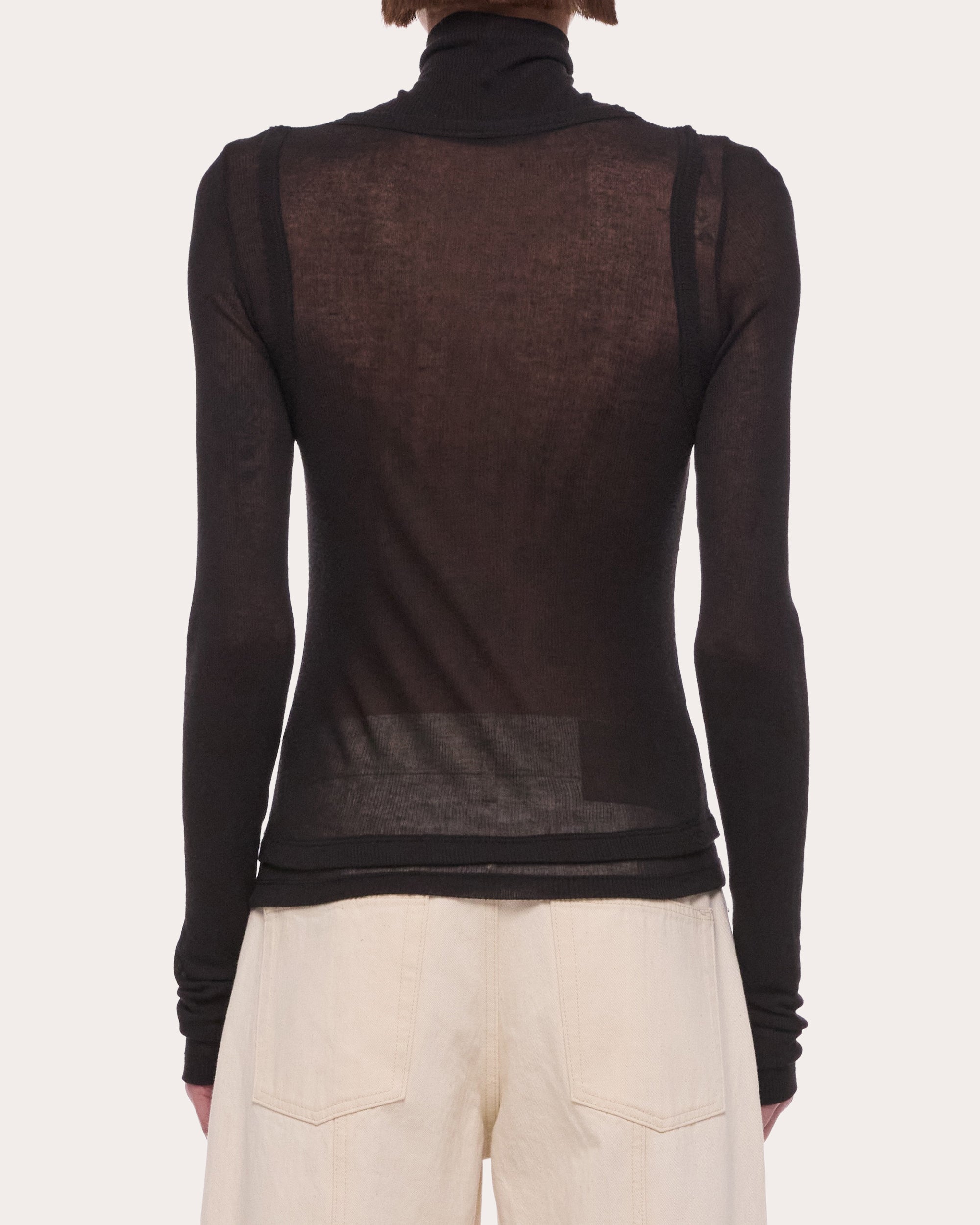 Sheer Layered Turtleneck