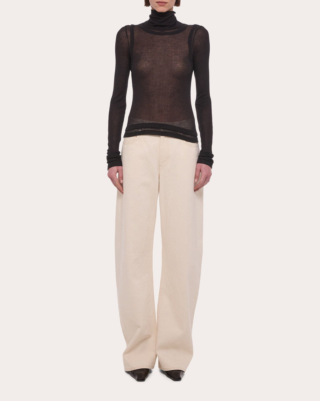 Sheer Layered Turtleneck