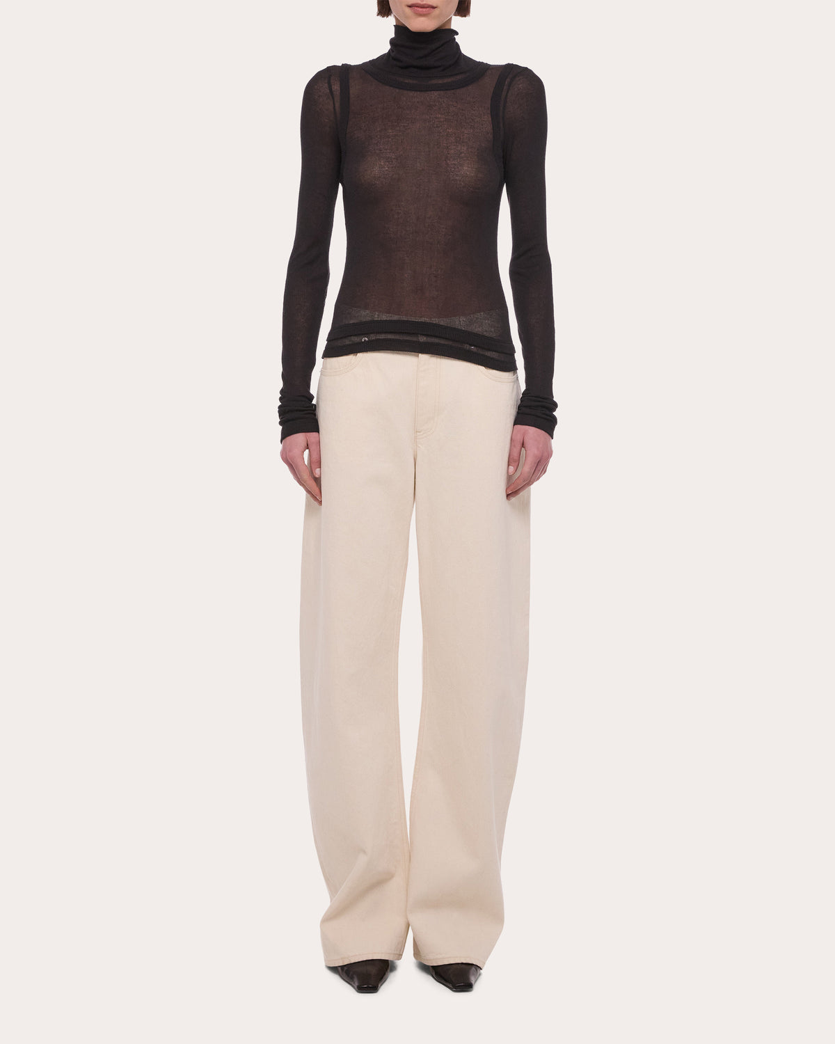 Sheer Layered Turtleneck