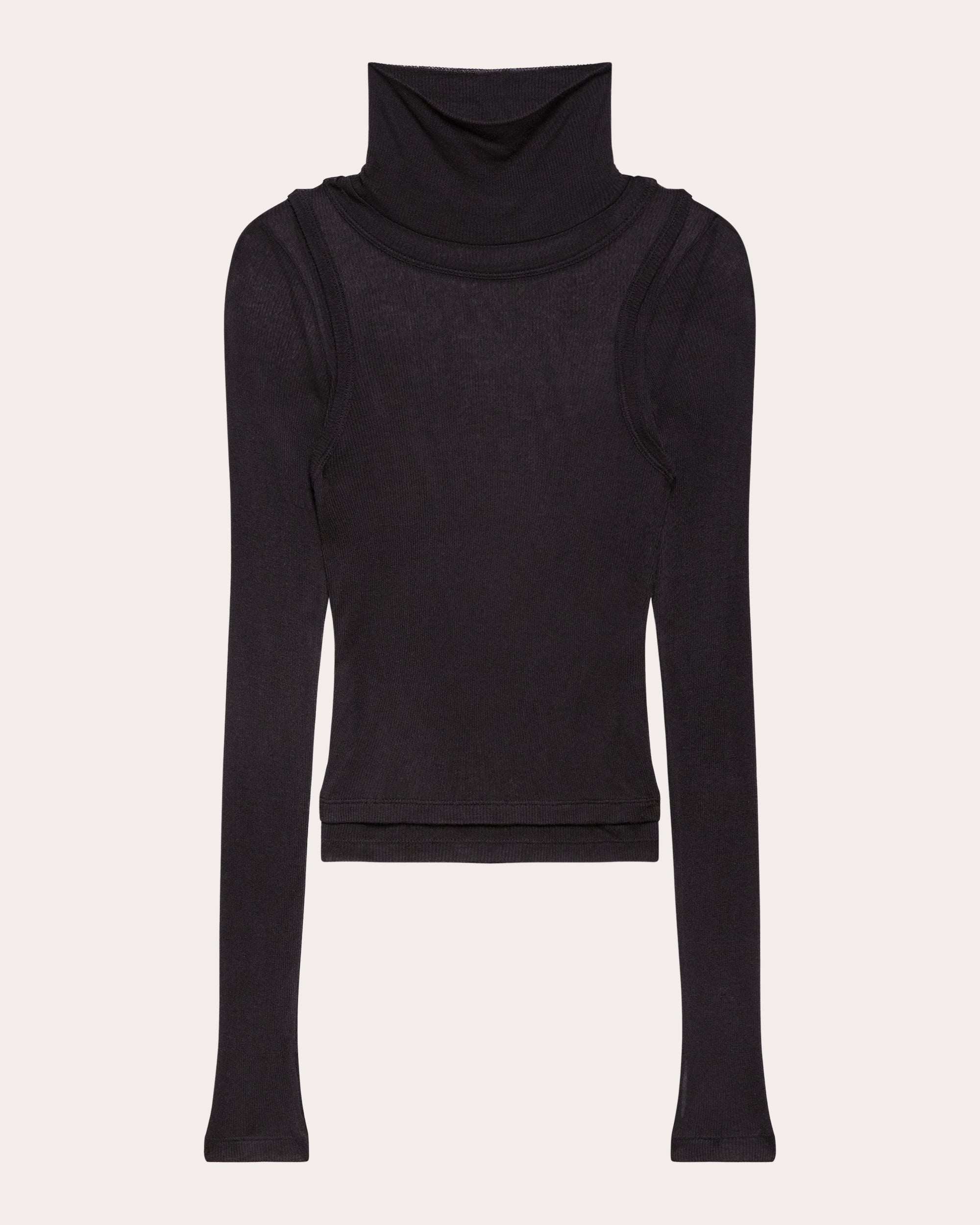 Sheer Layered Turtleneck