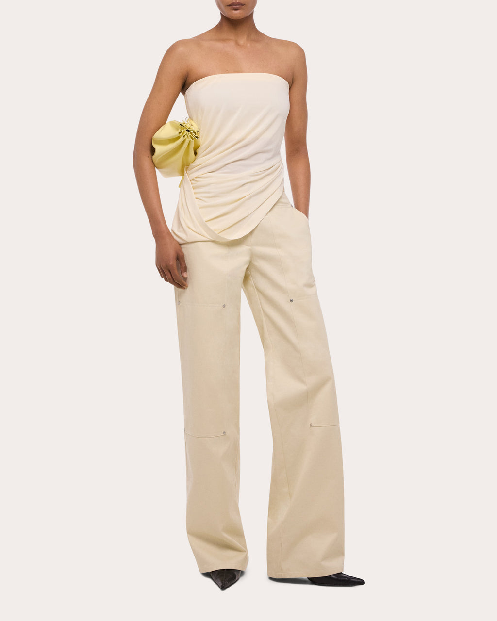 Stretch Jersey Twisted Tube Top