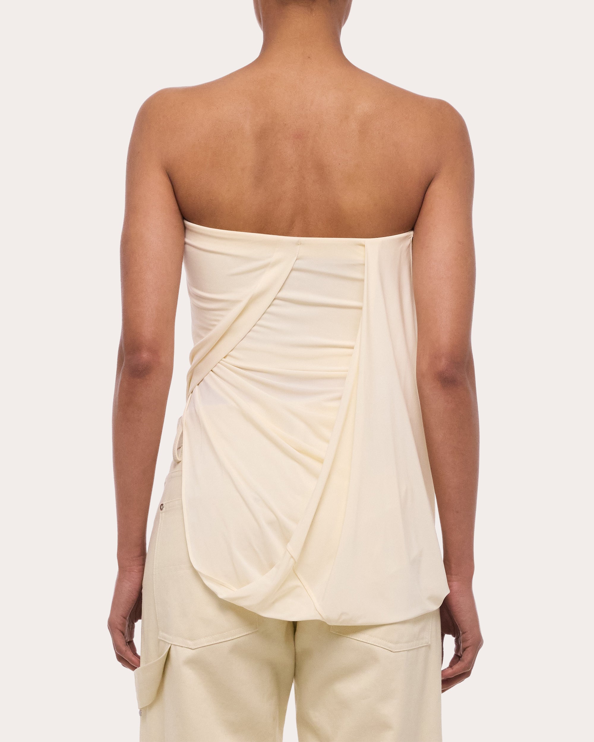 Stretch Jersey Twisted Tube Top