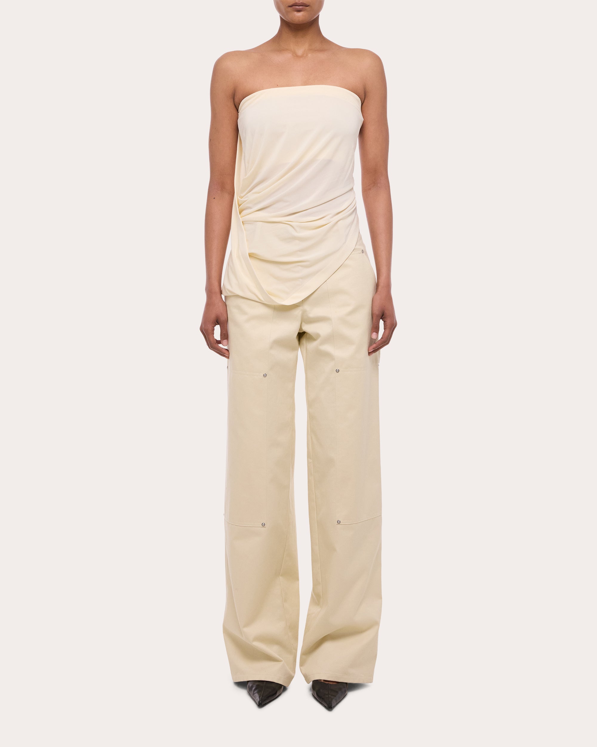 Stretch Jersey Twisted Tube Top