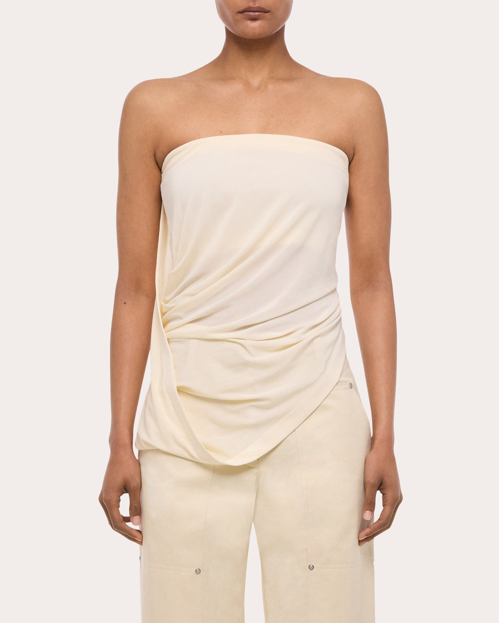 Stretch Jersey Twisted Tube Top
