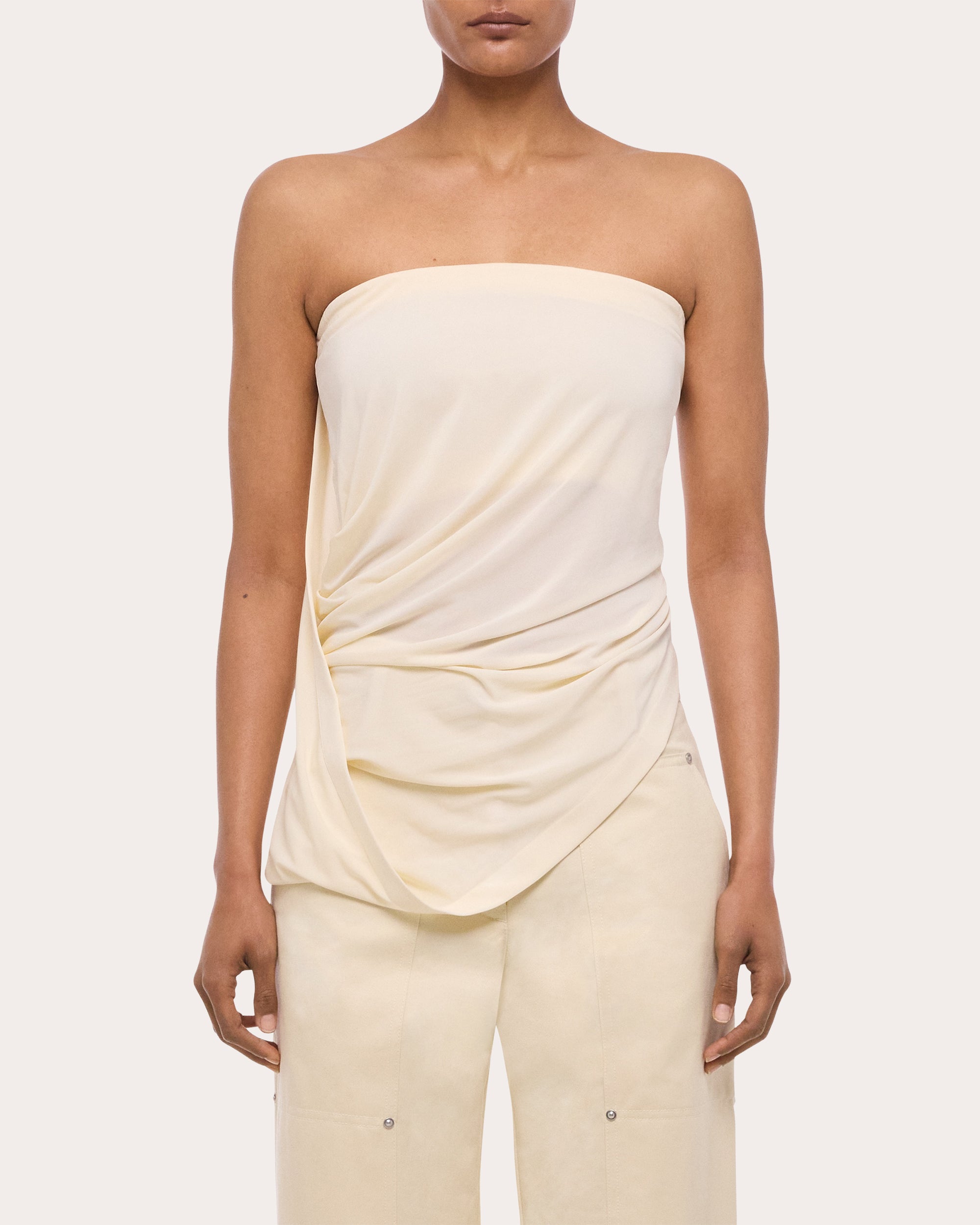 Stretch Jersey Twisted Tube Top
