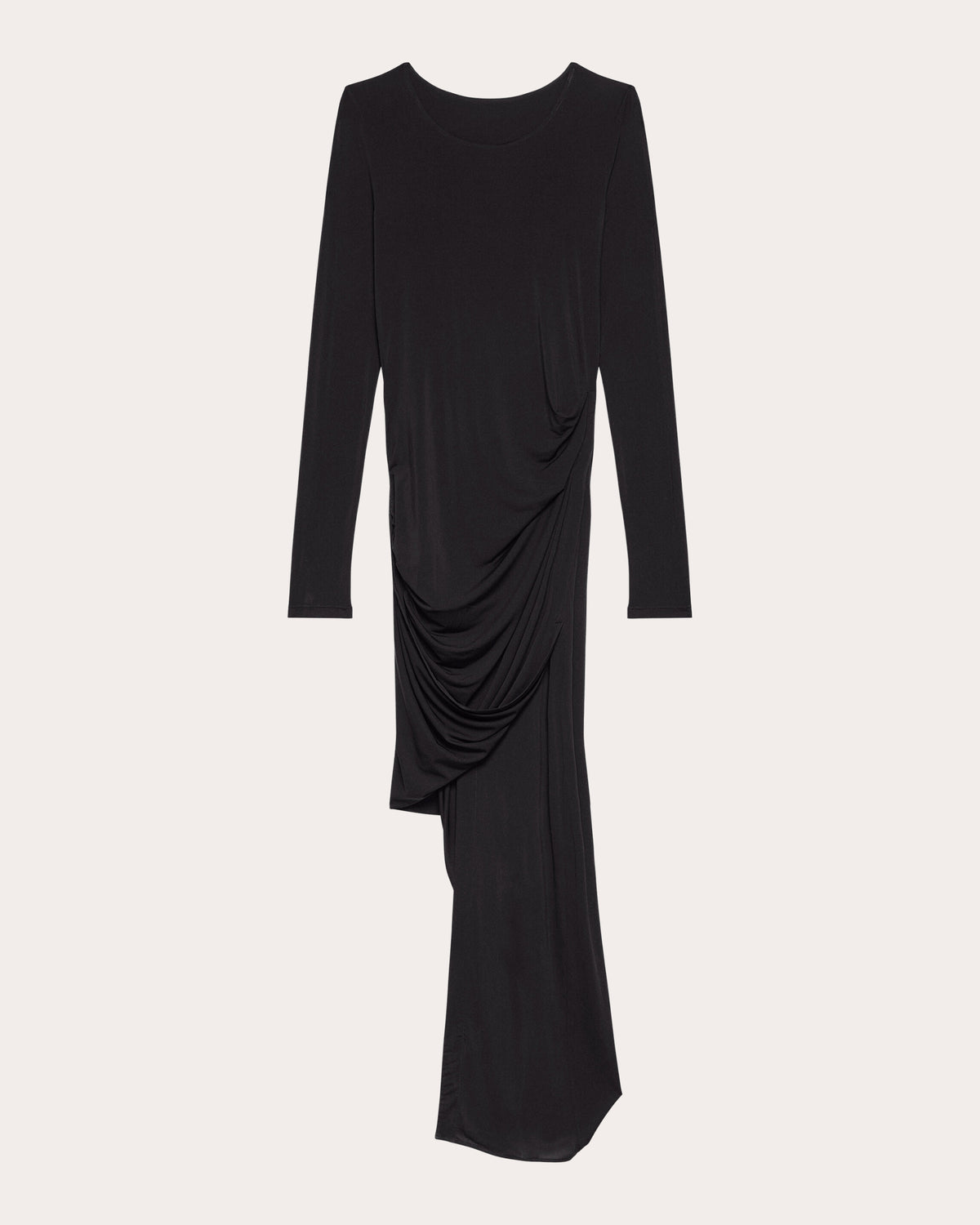 Stretch Jersey Twisted Drape Dress