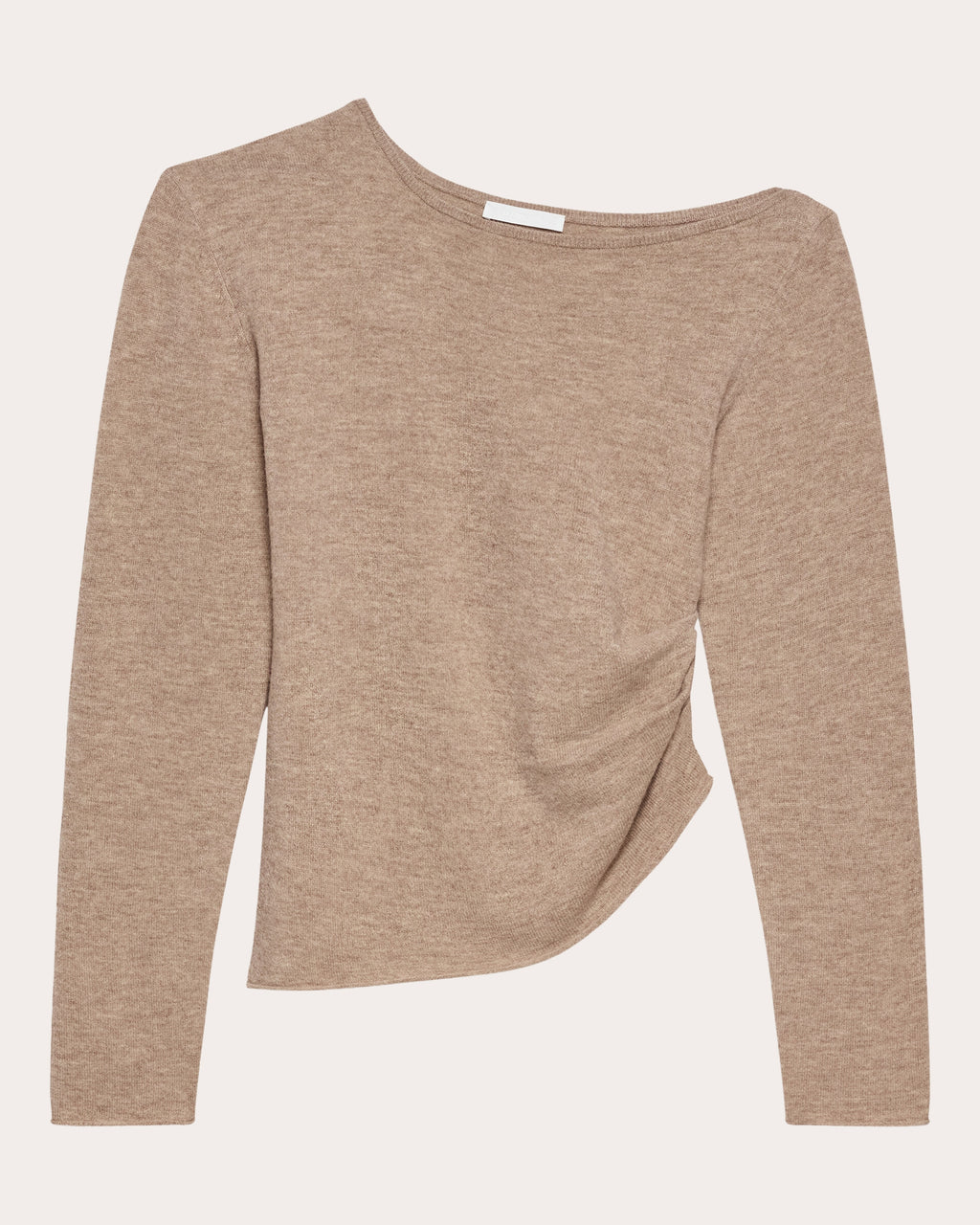 Wool Asymmetric Drape Top