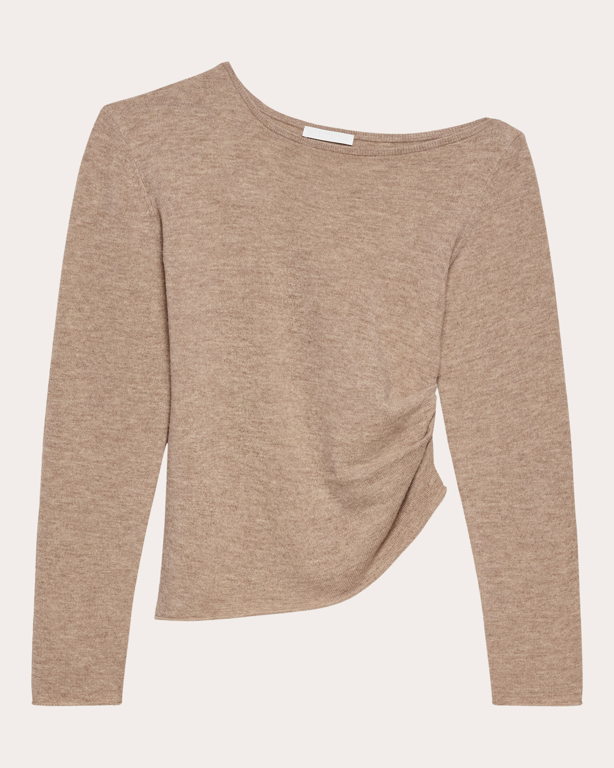 Wool Asymmetric Drape Top