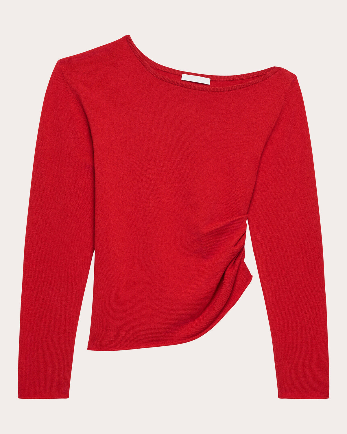Wool Asymmetric Drape Top