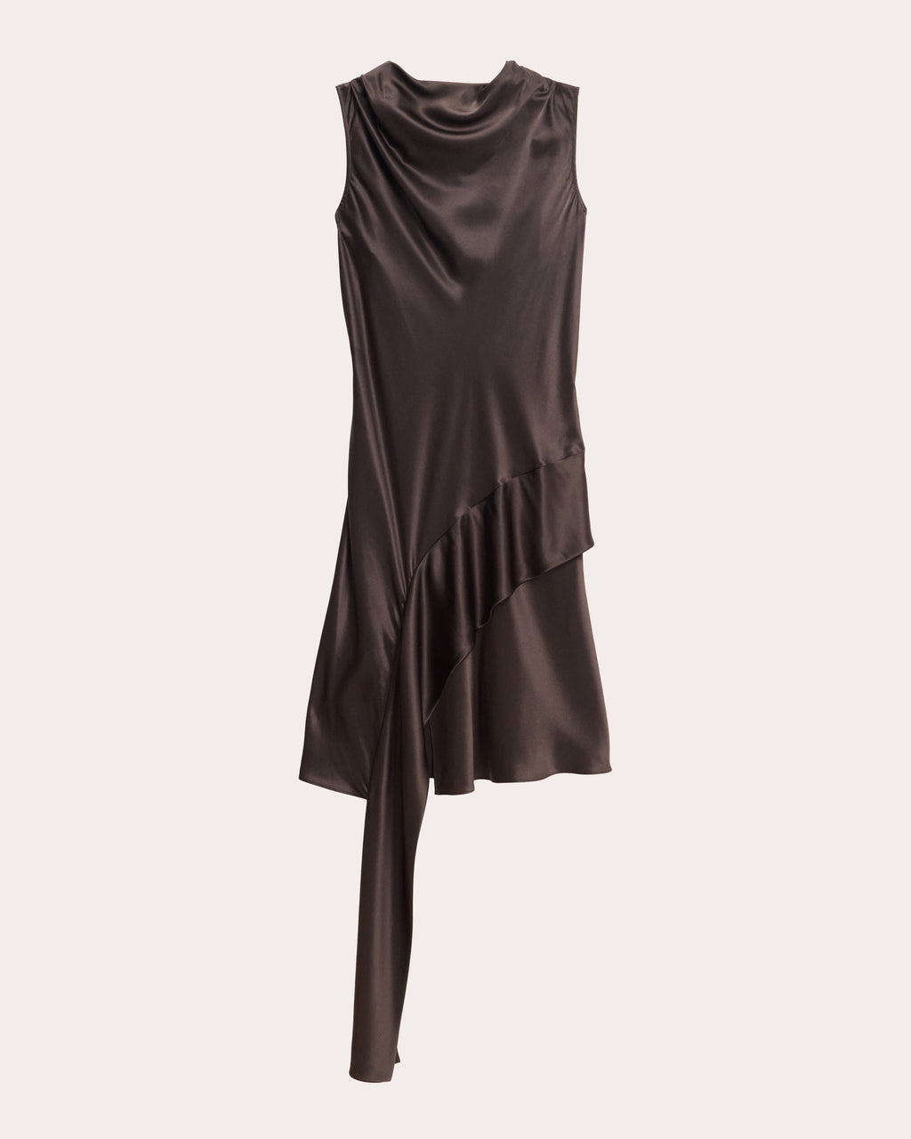 Silk Asymmetric Sash Mini Dress