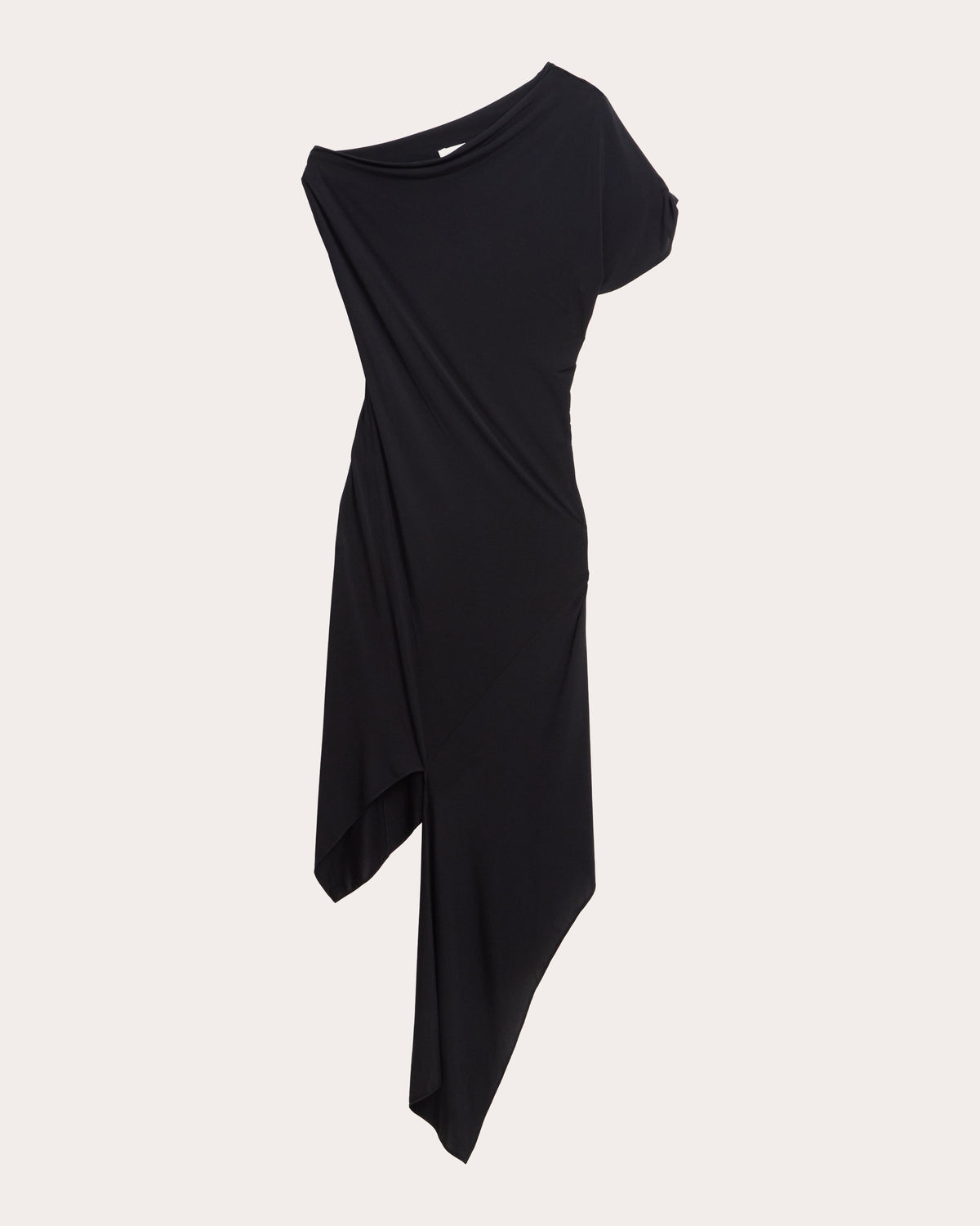 Jersey Asymmetric Sash Midi Dress