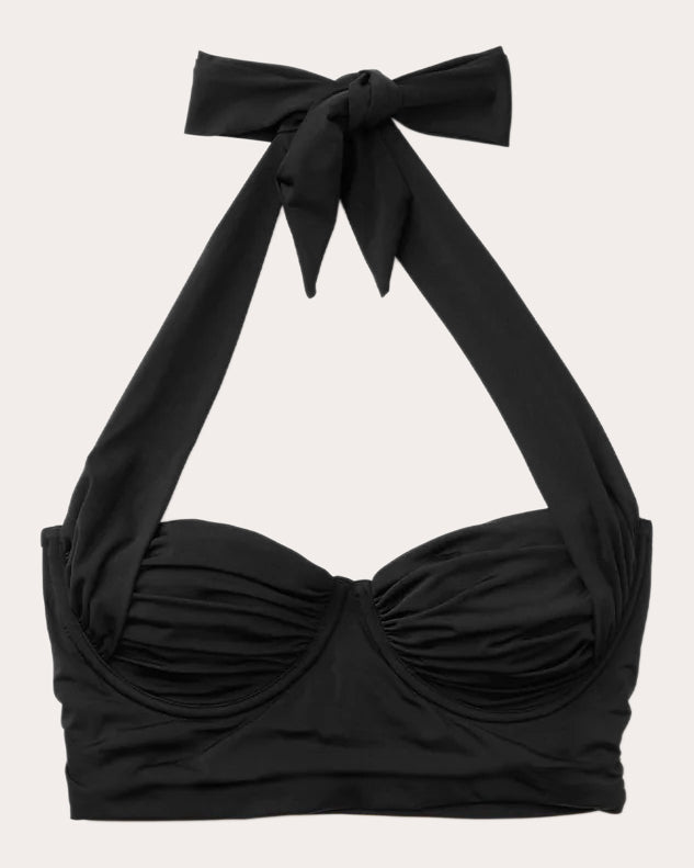 Haven Ruched Underwire Longline Bikini Top