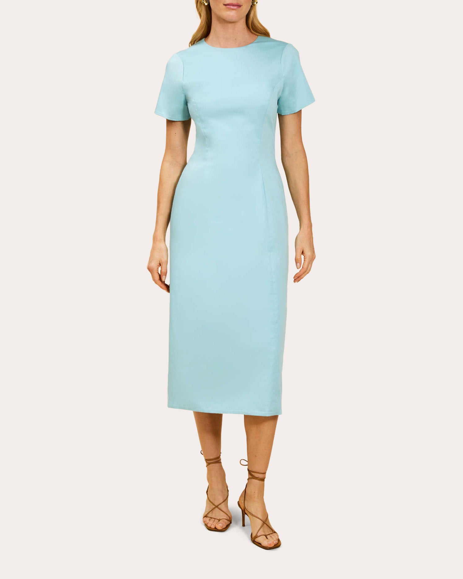 Mestiza Hampton Reversible Poplin Tailored Midi Dress Size US 12 | Cotton/Spandex Mestiza Hampton Reversible Poplin Tailored Midi Dress Size US 12 | Cotton/Spandex