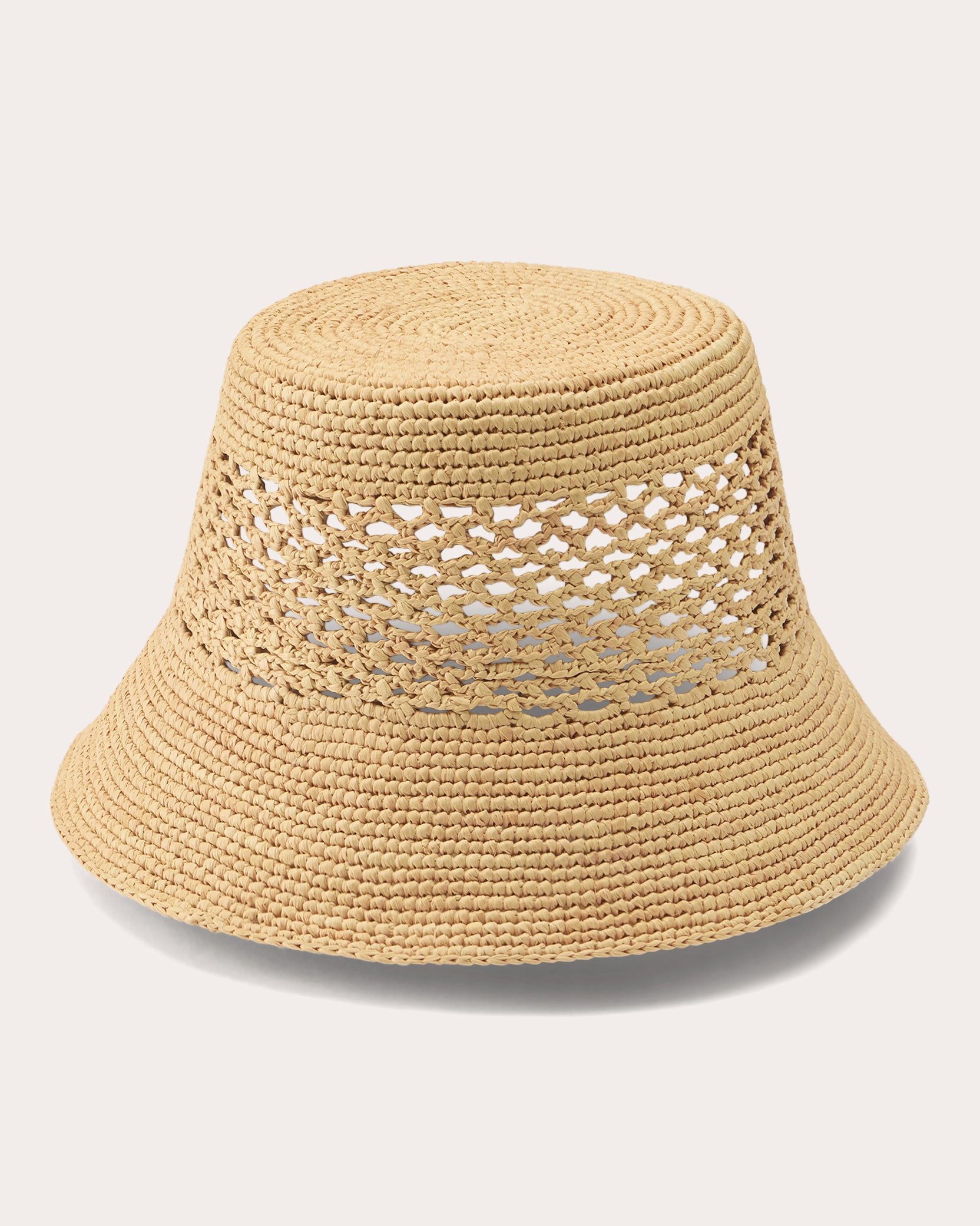 Hana Crocheted Raffia Bucket Hat | Olivela