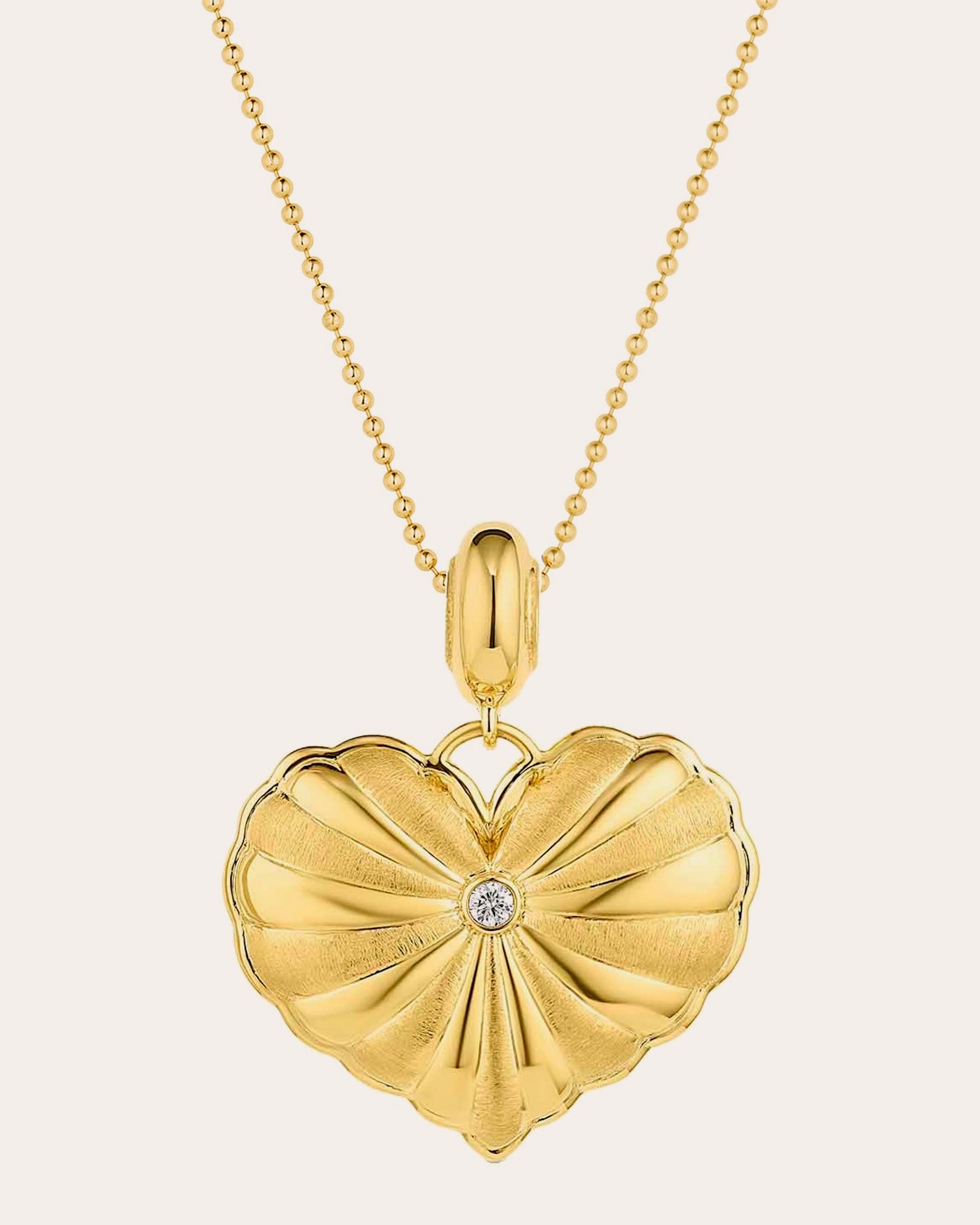 Turquoise & Diamond So Wavy Reversible Heart Pendant Necklace