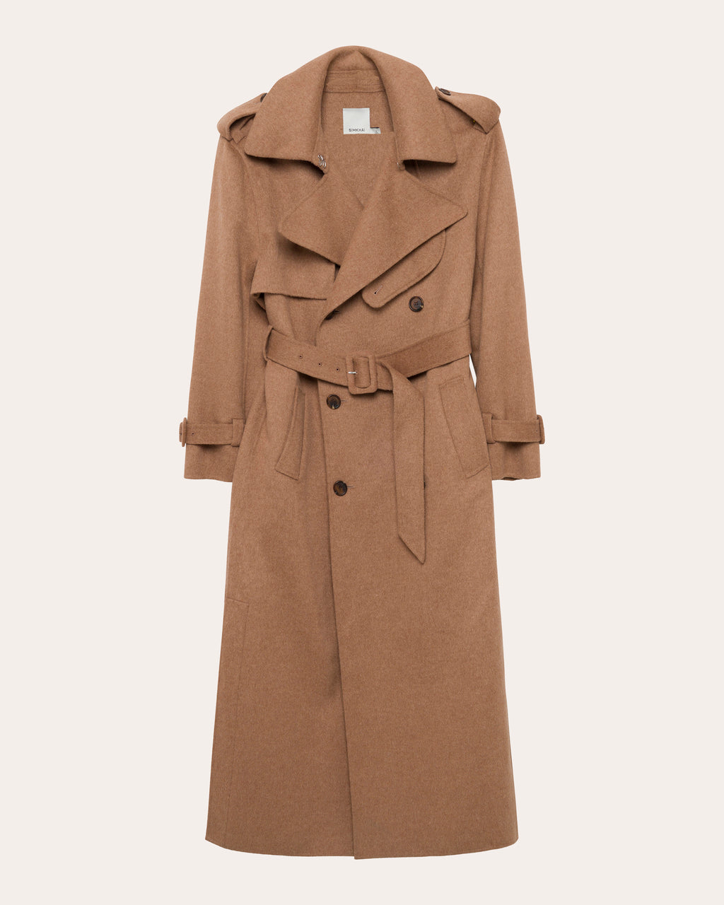 Rumi Wool Belted Trench Coat