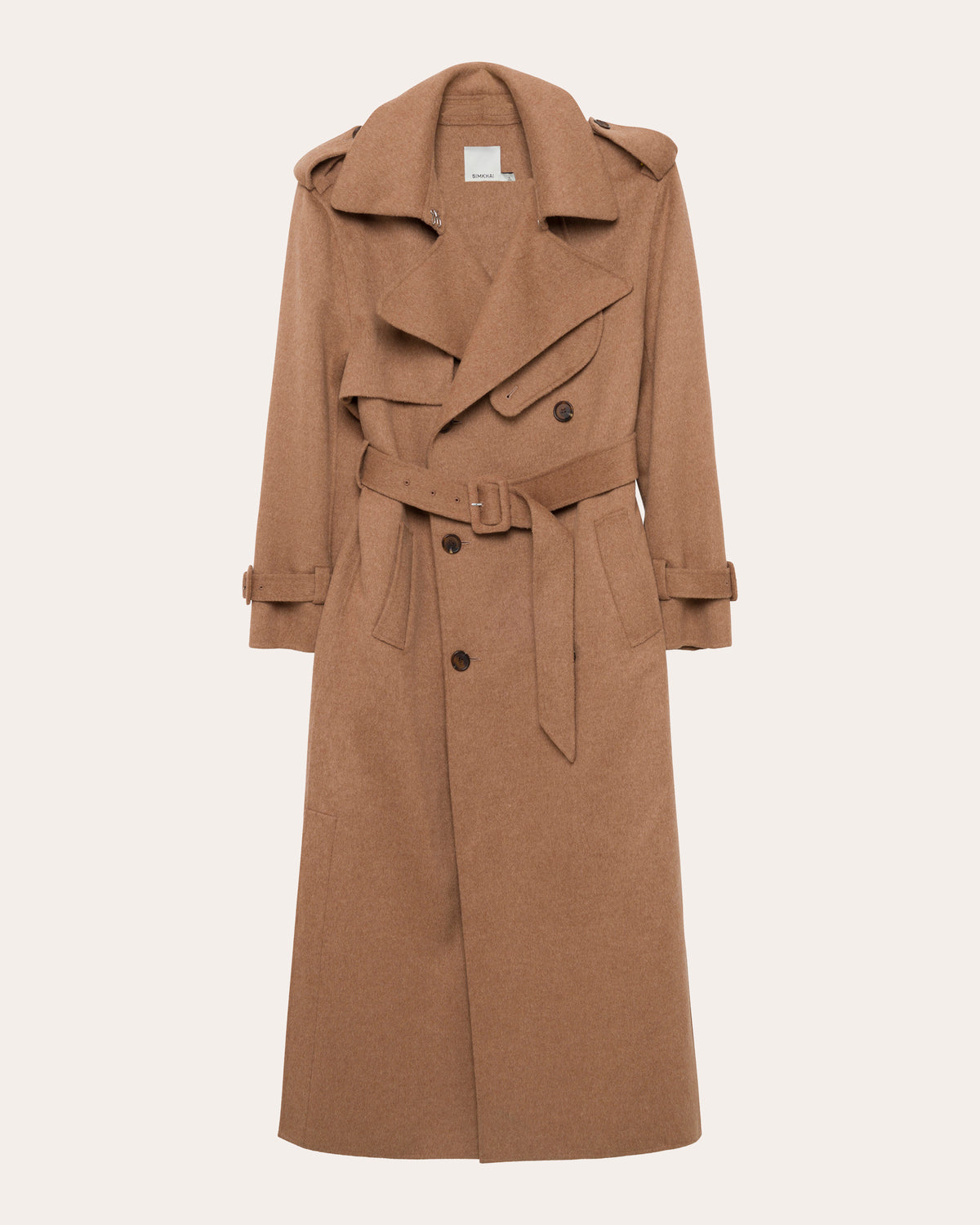Rumi Wool Belted Trench Coat