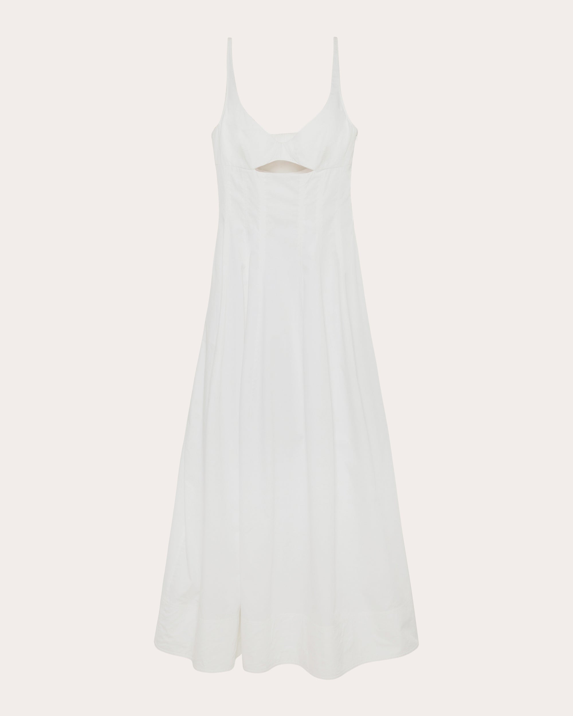 Maddy Poplin Cutout Empire-Waist Midi Dress | Olivela Maddy Poplin Cutout Empire-Waist Midi Dress | Olivela