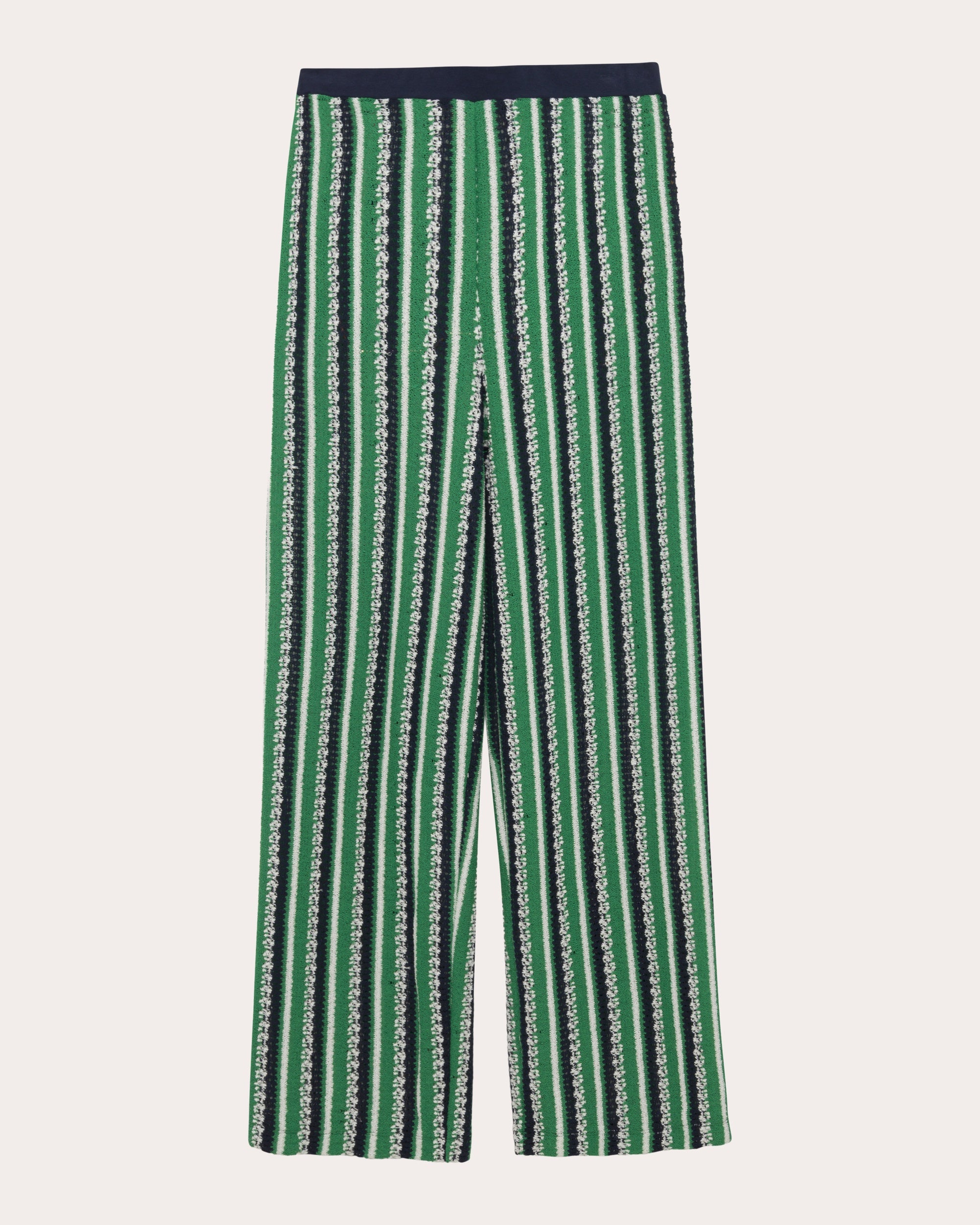 Brenner Stripe Knit Straight-Leg Pants