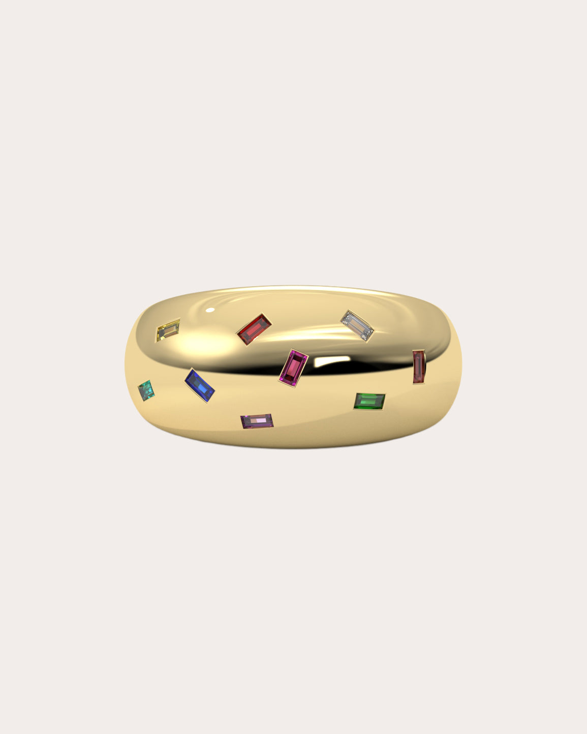 14k Gold Funfetti Ring