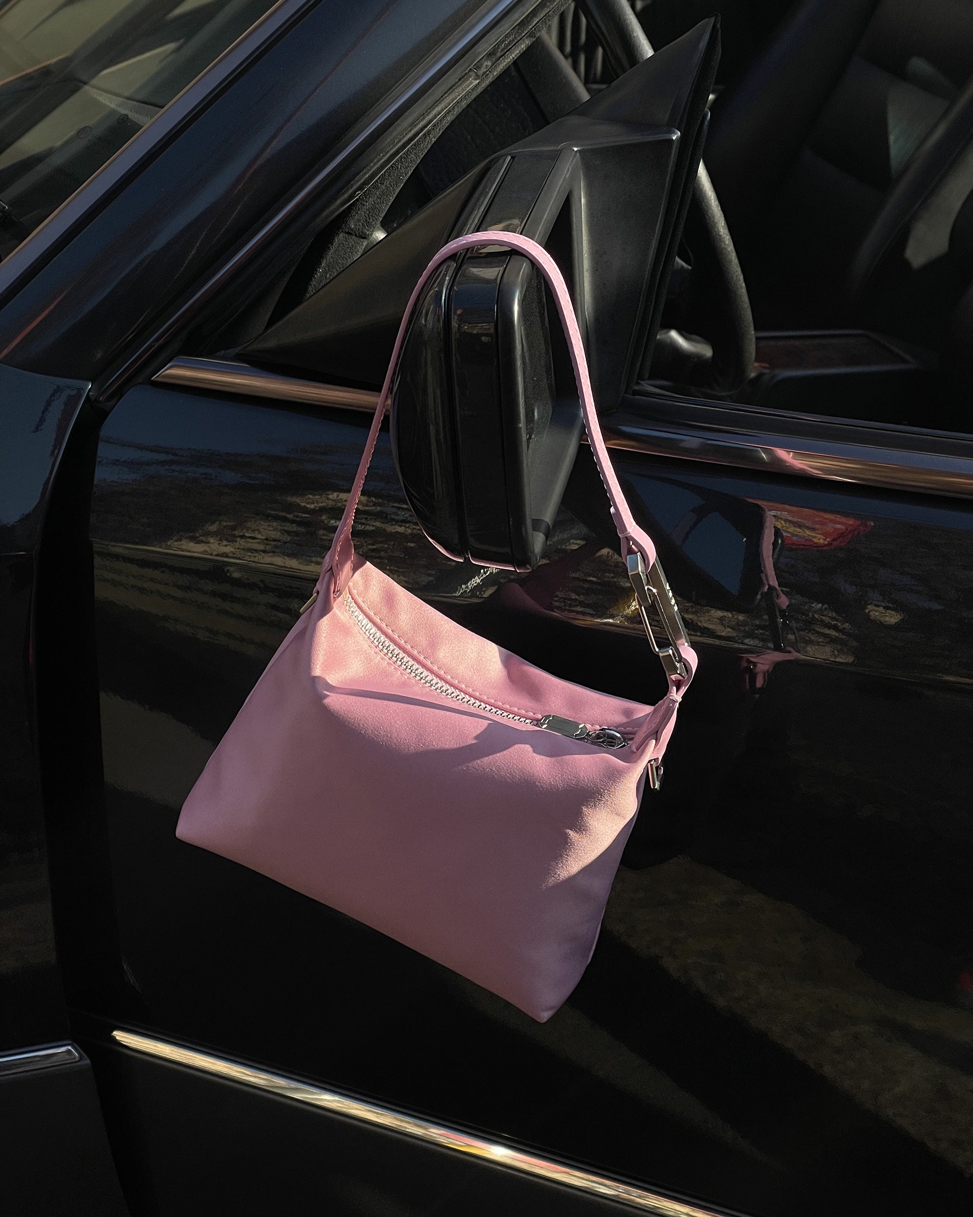 Slim Moon Satin Shoulder Bag