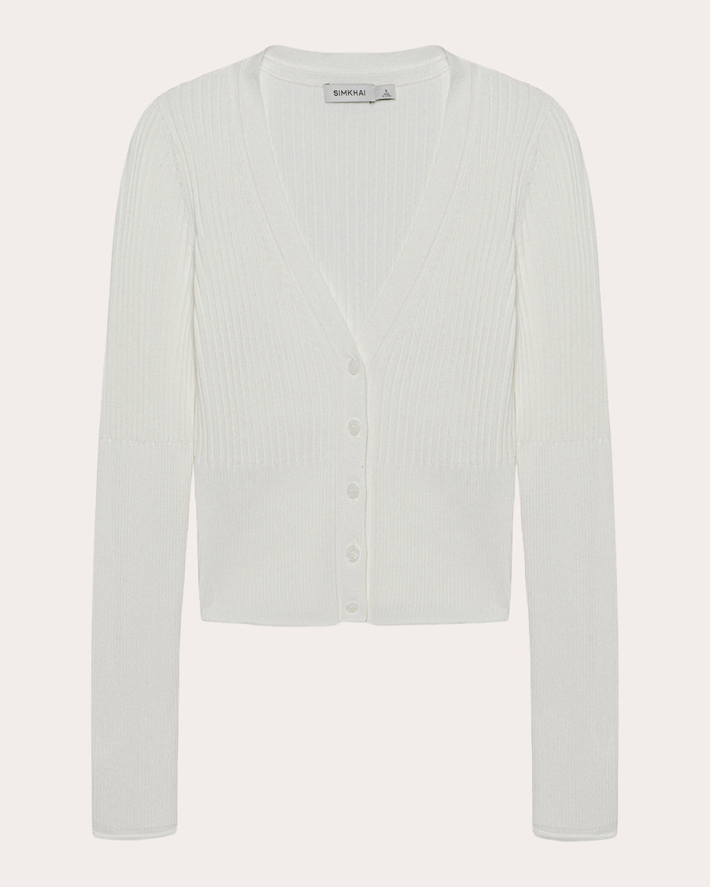 Ailany Rib Knit Shrunken Cardigan
