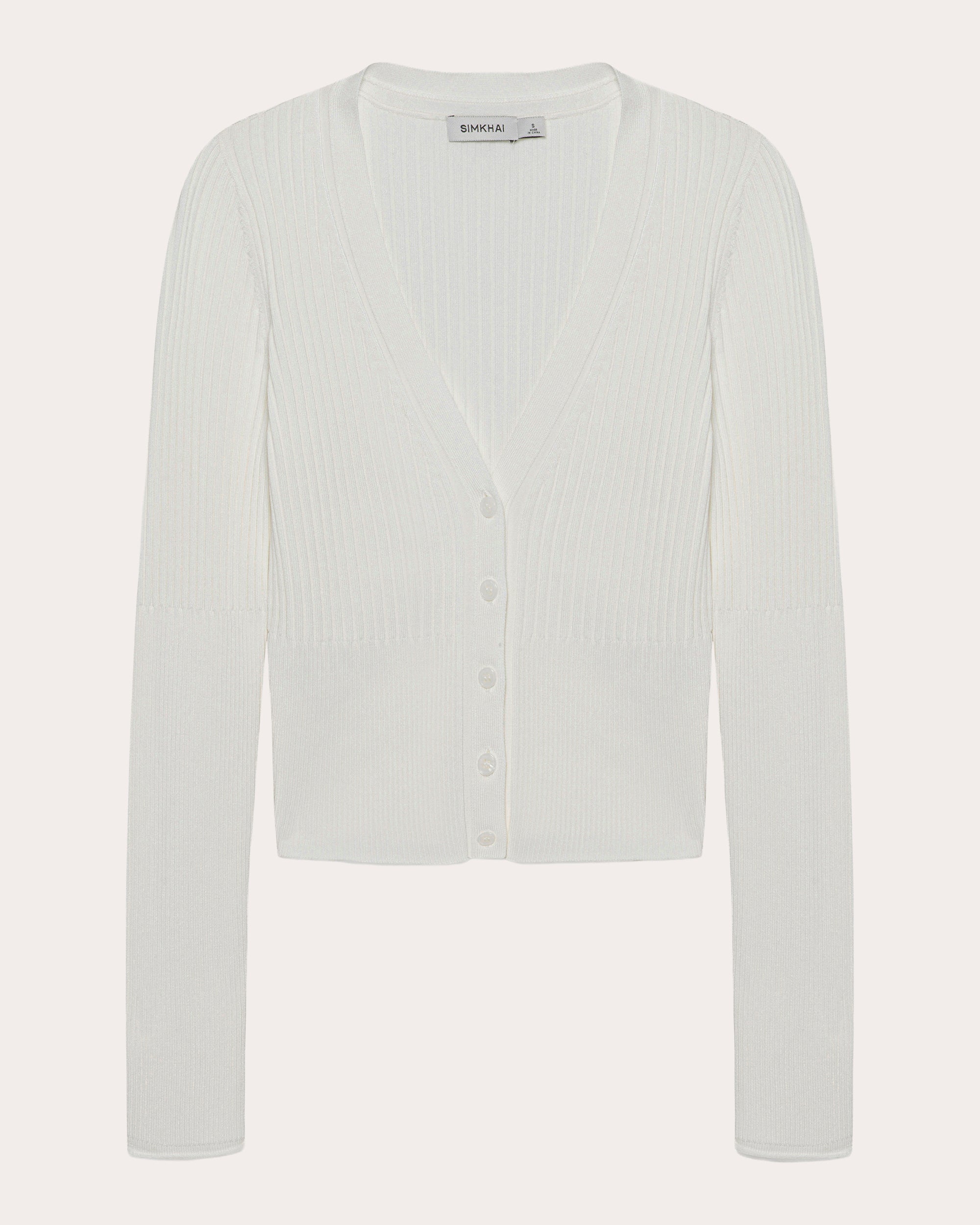 Ailany Rib Knit Shrunken Cardigan