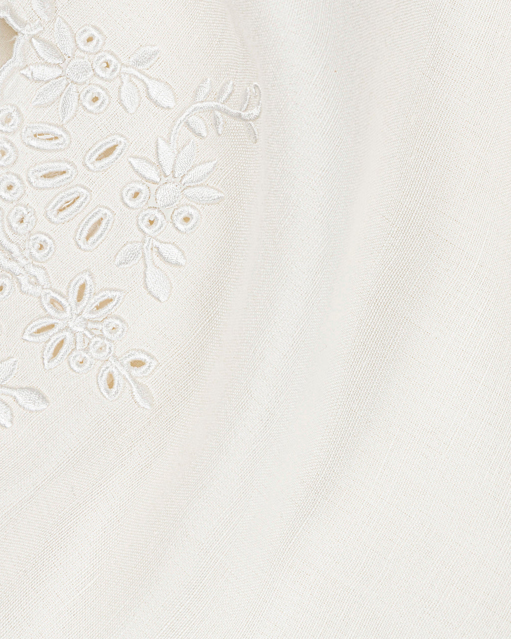 Gillian Embroidered Linen Halter Midi Dress