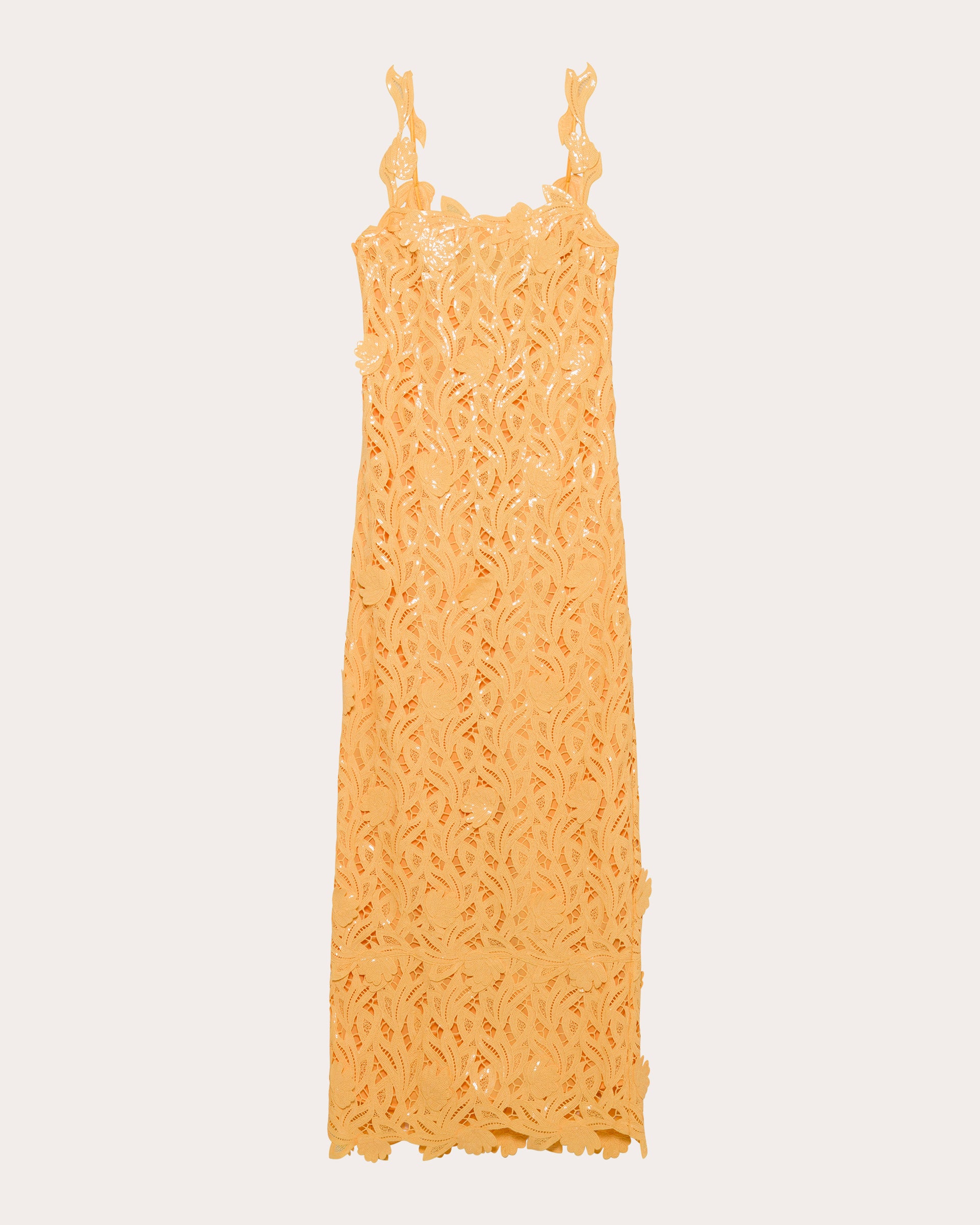 SIMKHAI Marenna Sequin Floral Lace Column Dress