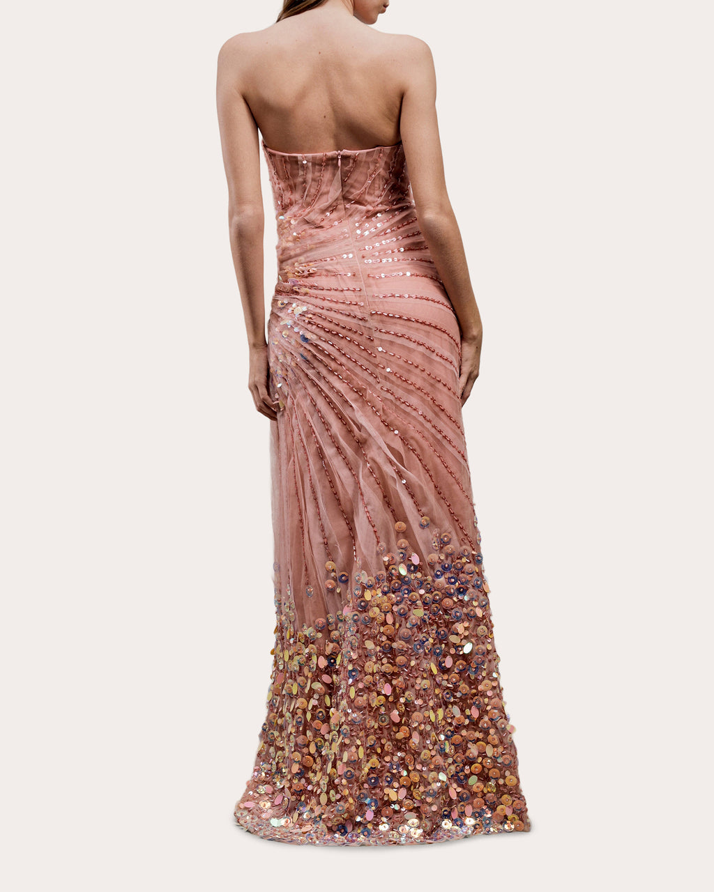 Myka Embellished Tulle Strapless Gown