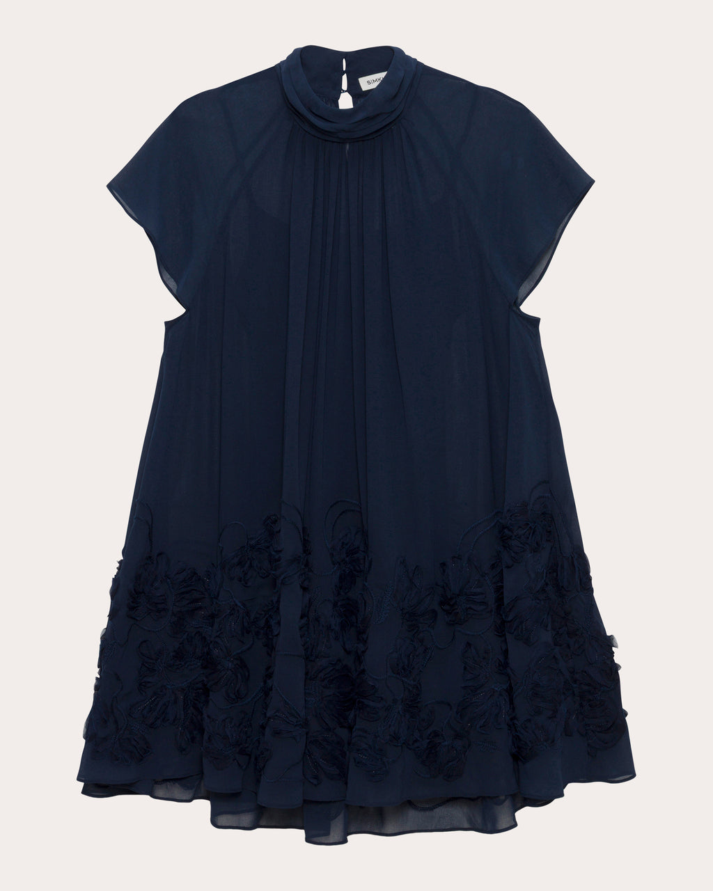 Aviel Embroidered Chiffon Mini Dress