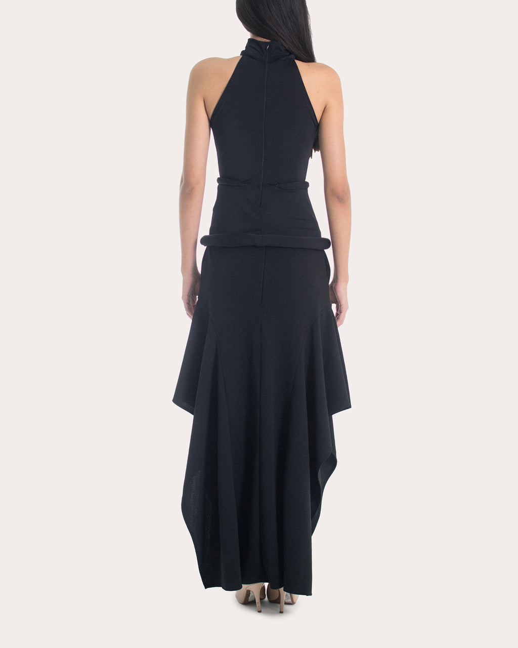 Carmen Draped Scuba Knit Maxi Skirt