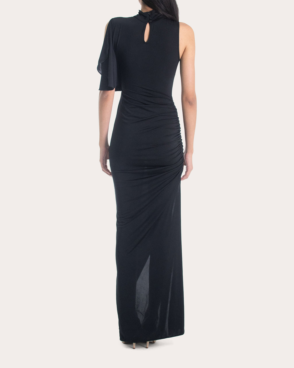 Ophi Asymmetric Gathered Gown
