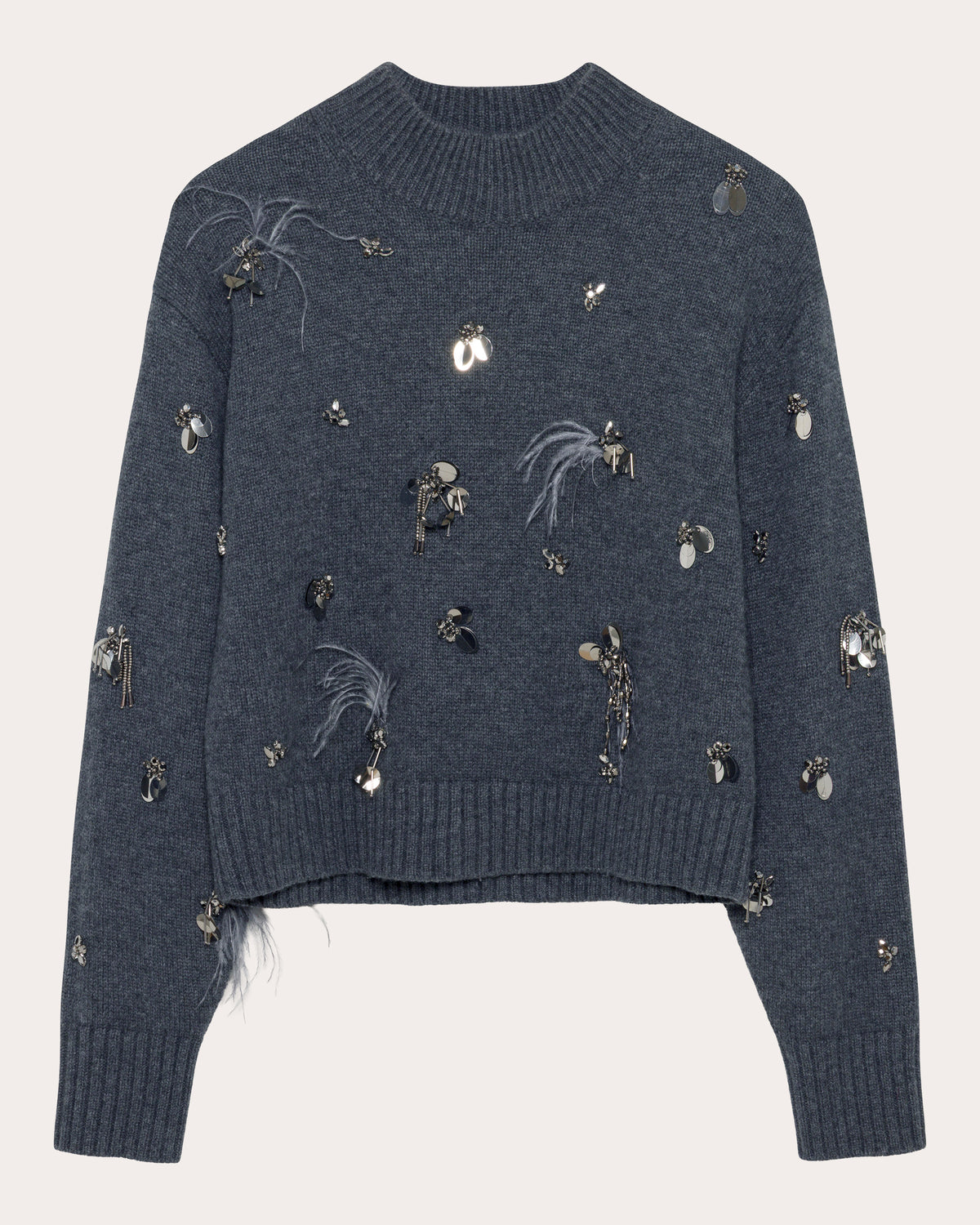 Gabriette Embellished Wool Cashmere Sweater