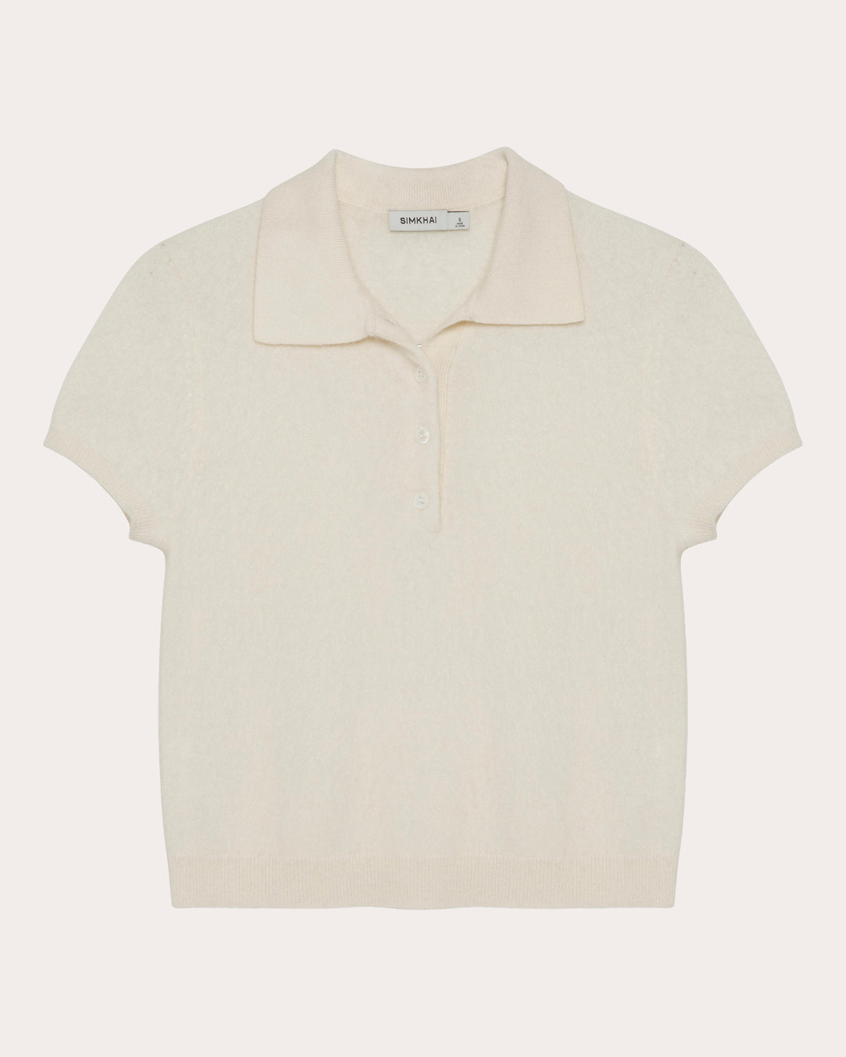 Ivy Brushed Wool Cashmere Shrunken Polo