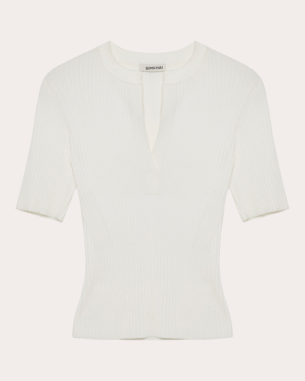 Miley Rib Knit Notch Neck Top