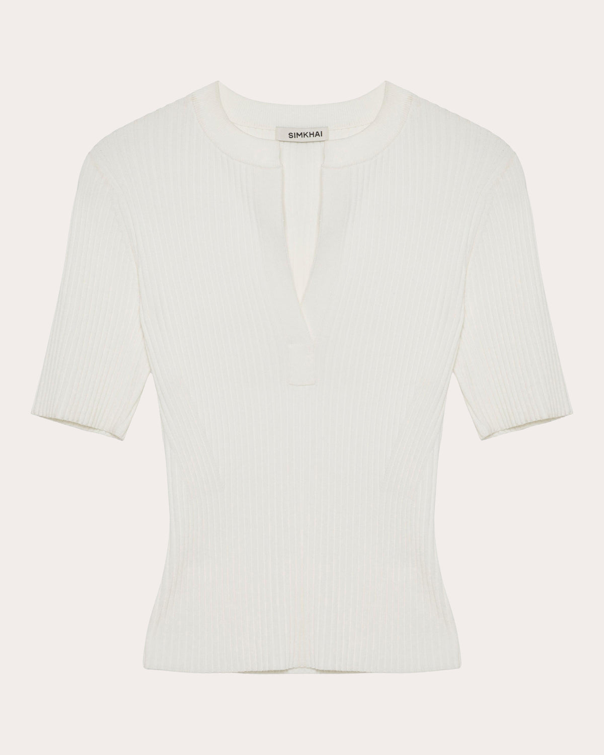 Miley Rib Knit Notch Neck Top